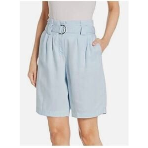 GUESS Women's Maece Bermuda Short, Blue Isle, 6, NEW